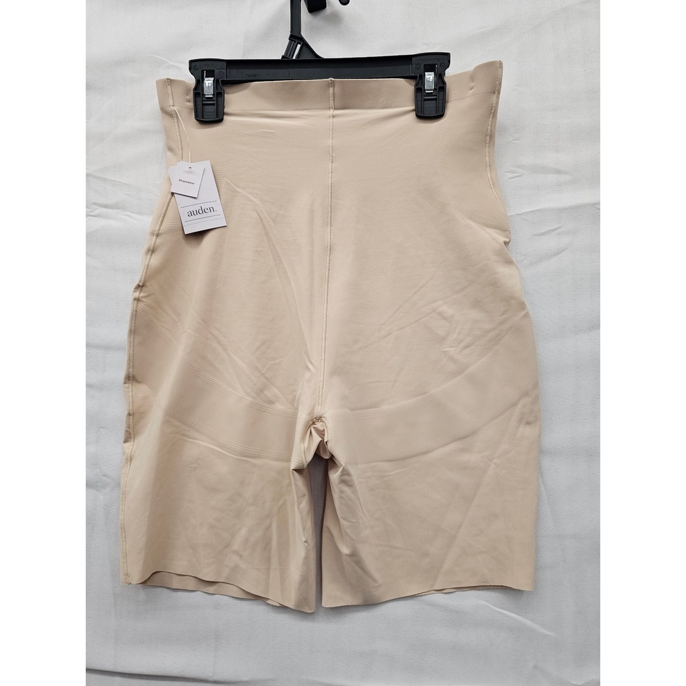 Auden Womens High Waisted Shapewear Shorts Soft Beige XL NWT F16671104